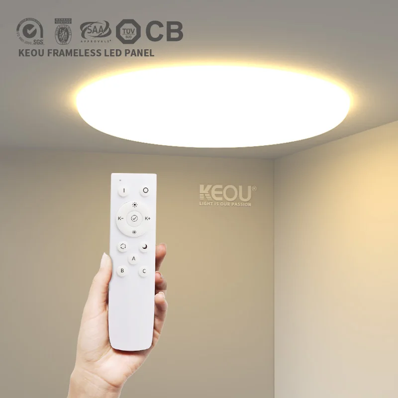 aluminum PC 9w smart Remote control frameless recessed led down light factory led