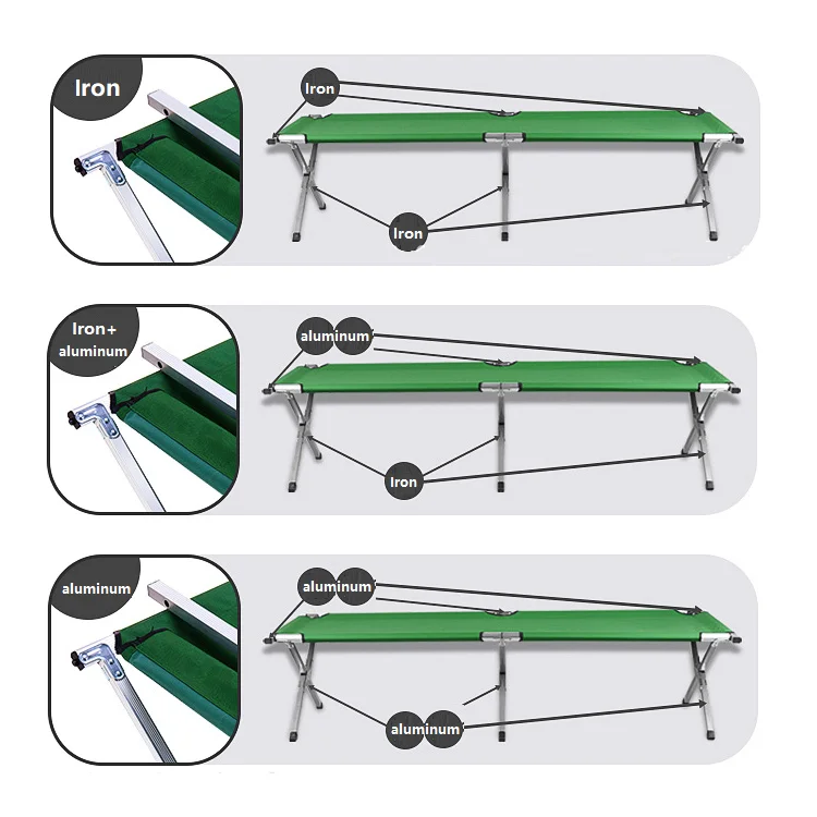 Portable Camping Bed For Outdoor Camping Emergency Folding Bed Iron ...