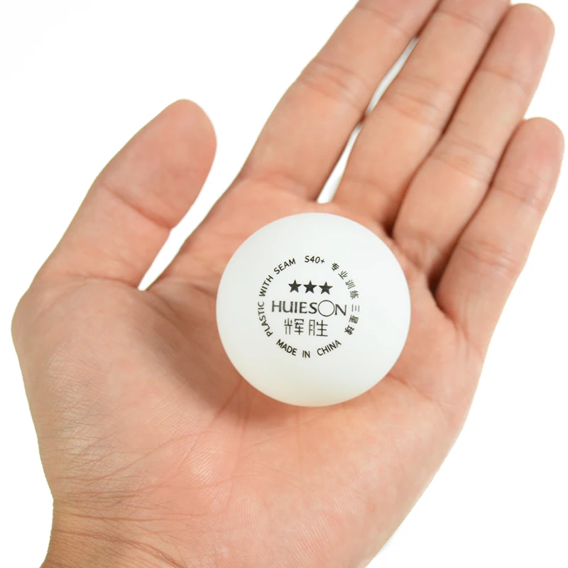 Cheap Training Ping Pong Ball HUIESON New Material ABSwhite Plastic  3 Star  Table Tennis Ball