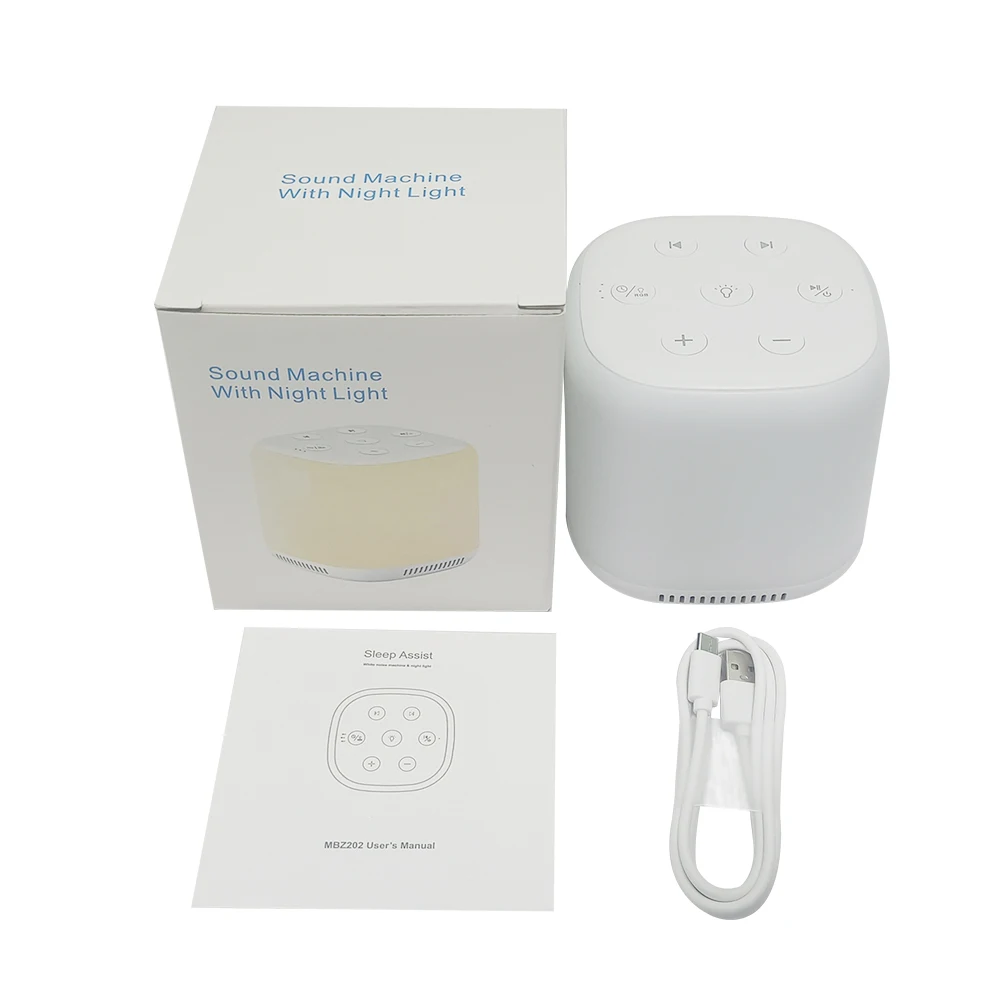 Smart Tuya White Noise Baby Machine with 34 Smoothing Sounds and 16 Night Light High Quality Speaker for Toddler Sleep Train supplier
