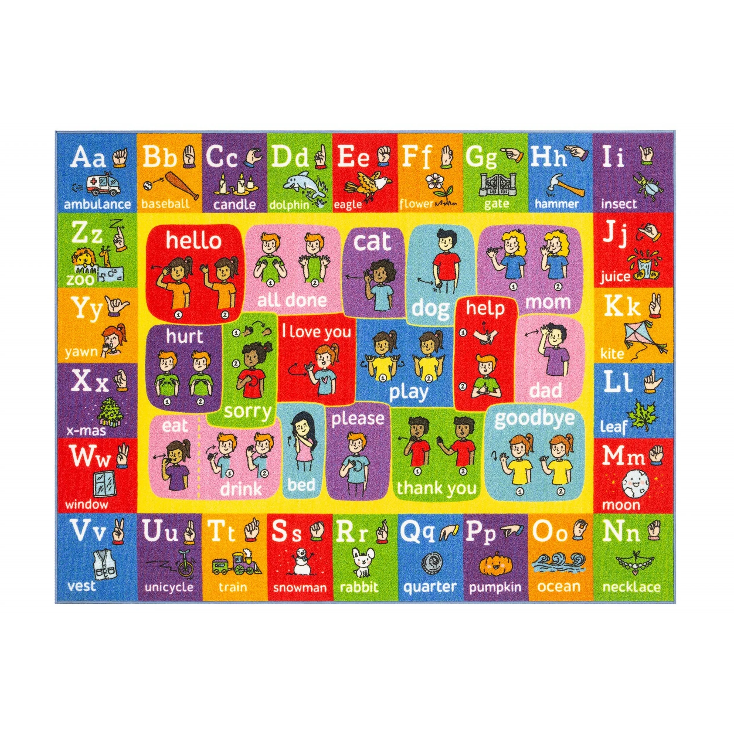 Educational Kids Carpet Washable Cushioned Rug for Living Room Low Price Kids Rugs