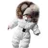 White newborn baby down coat winter jacket