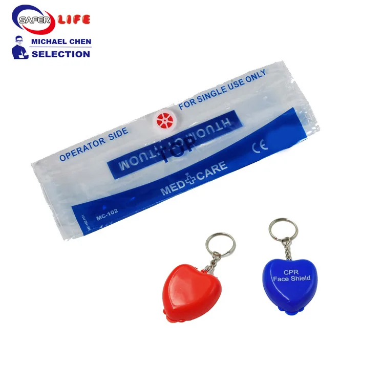 Wholesale First Aid Cpr Face Shield Keychain Life Key Chain Cpr Ce
