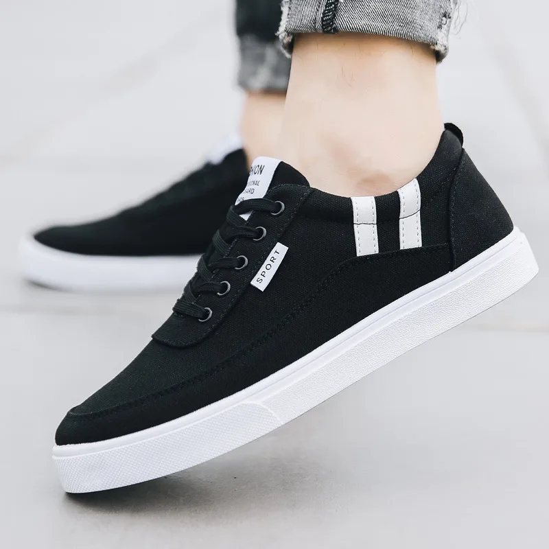 sneakers black flat canvas shoes