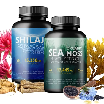 Supplement Shilajit Sea Moss Naturel Mas Suplementos De Atencion Medica Shilajit Pure Black Seed Oil Ashwagandha Capsules