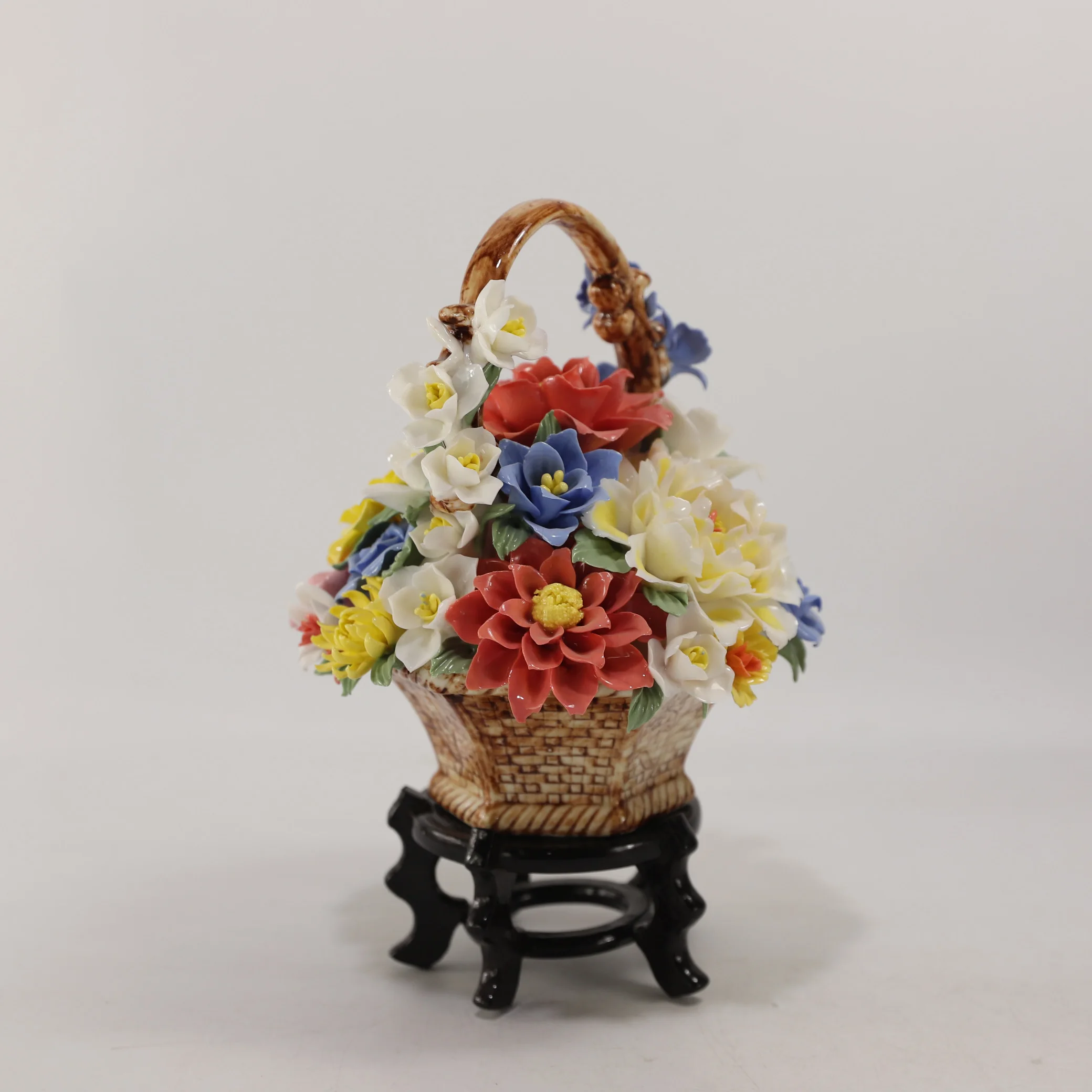 Custom Handmade Unique Modern Luxury Ceramic Porcelain Colorful Flower
