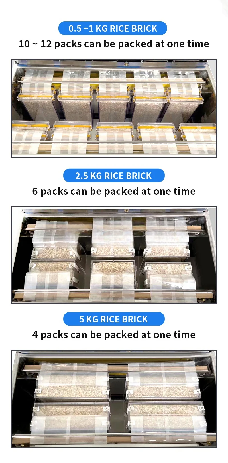 Tabletop Big Bag Blister External Vacuum Brick Shape Beans Nuts