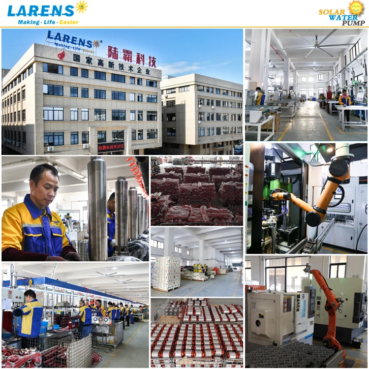 Larens 2200 Вт Солнечный насос для глубоких скважин 3 дюймов пластиковый импеллер, скважинный насос работающий на постоянном токе от солнечных батарей