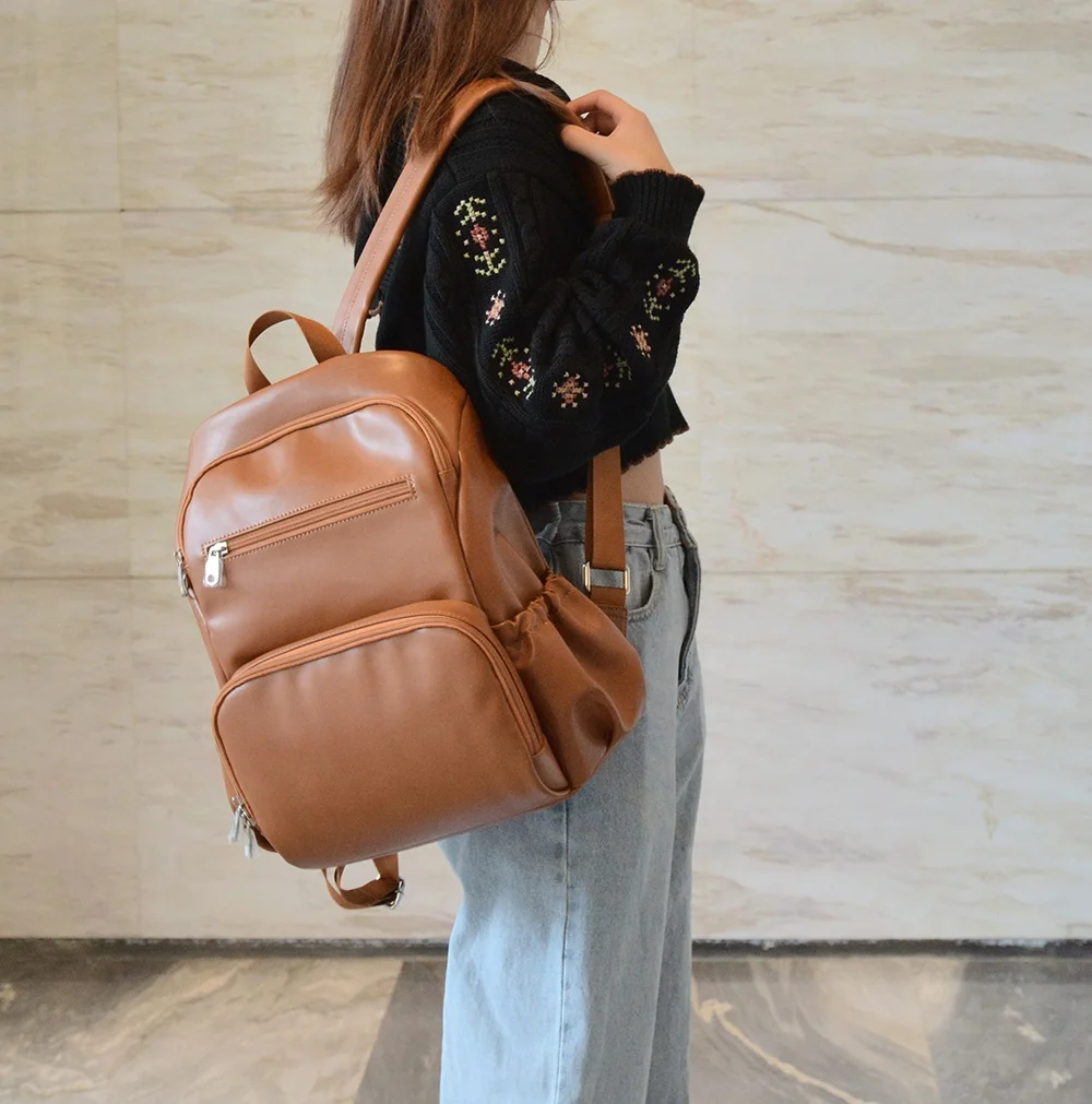 leather nappy backpacks