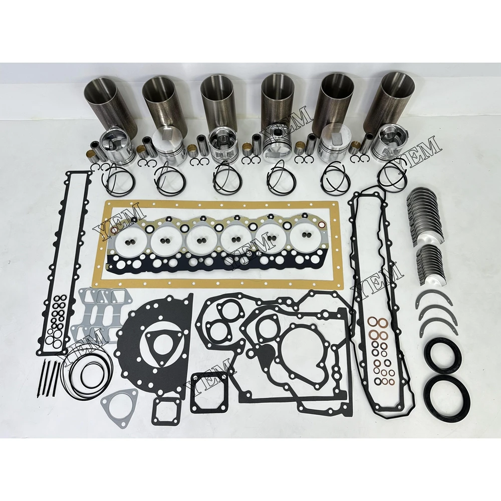 S6S Rebuild Kit With Cylinder Gaskets Bearings Piston Rings Liner for Mitsubishi