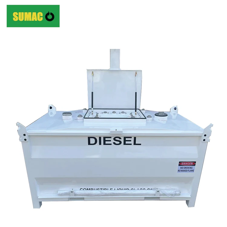 Sumac portable 2500l 500 gal 4500l 5m3 carbon steel bund mobile double wall mobile diesel fuel transcube oil tank for generator