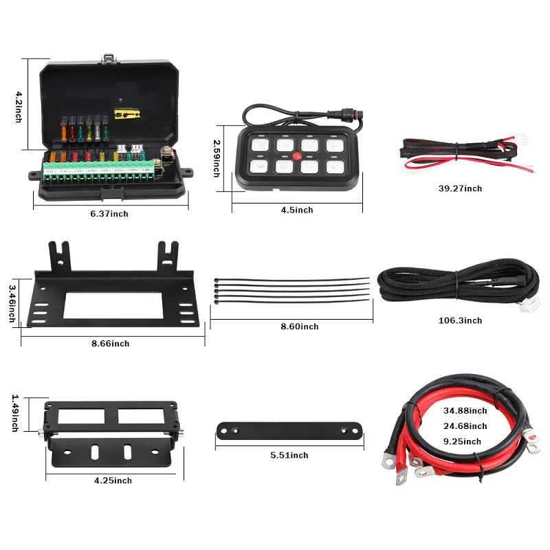 8 Gang Offroad Switch Panel Power System for Universal Vehicles