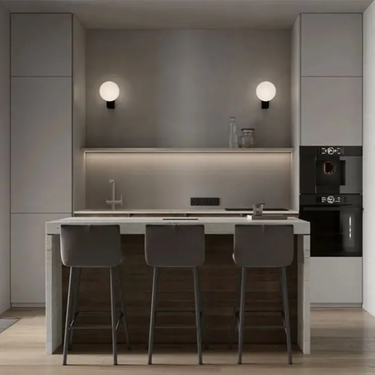 China Prefabricated Solid Wood Display Kitchen Cabinets For Sale