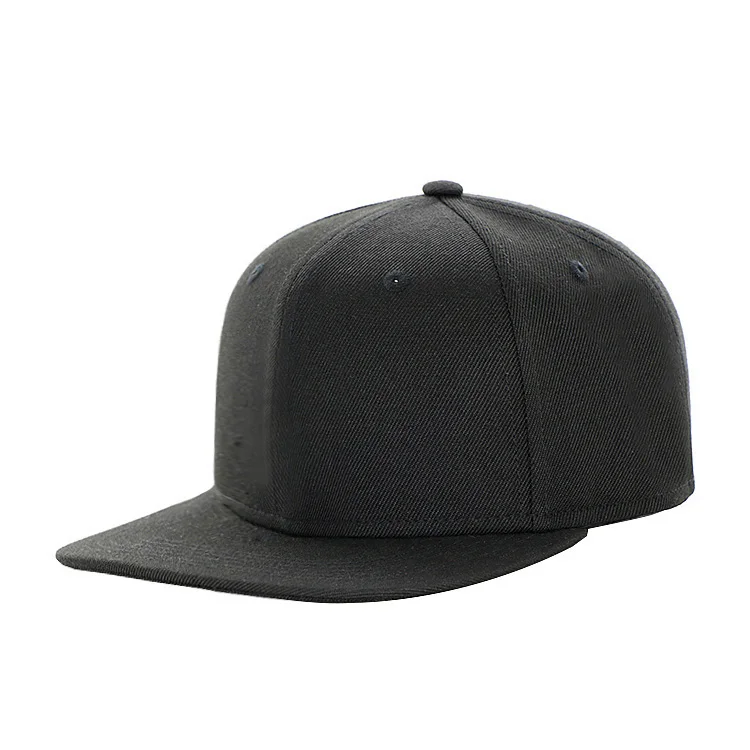 Wholesale Black Custom Logo Mens 3d Embroidered Snapback Caps Hats