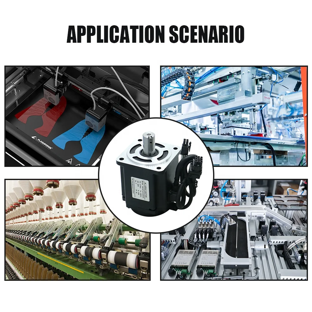 HLTNC Cheap Price Servo Motor Kit 80CST-A1C02430  2.4NM,750W 220V 4.8A  C30-L15A-GABN 50 to 60 HZ 220V 7A Use for CNC