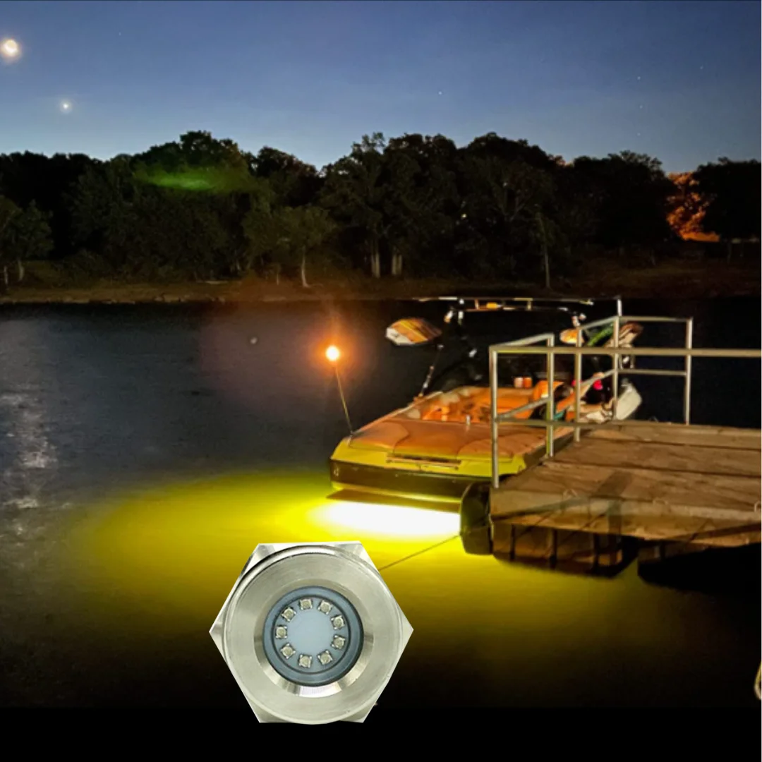 Water Lamp New Marine Part 27W LED Underwater Drain Plug Lighting - Main Image