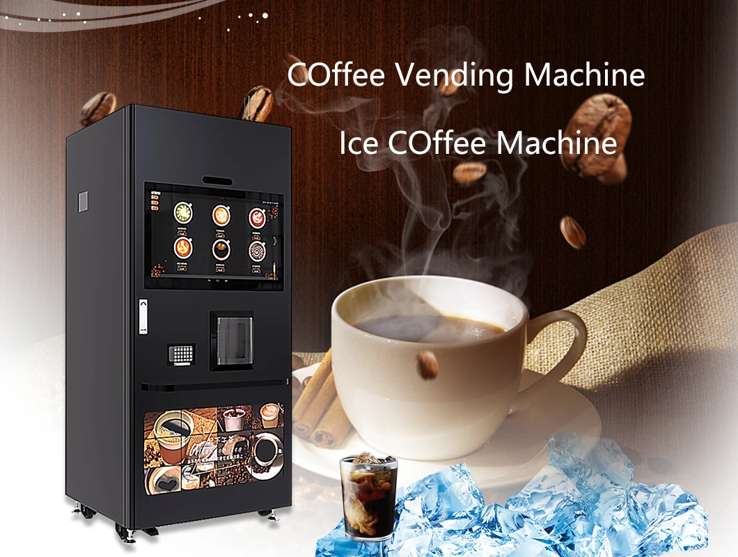Iced Coffee Vending Machine Fully Automatic Coffee Vending Machine Hot ...