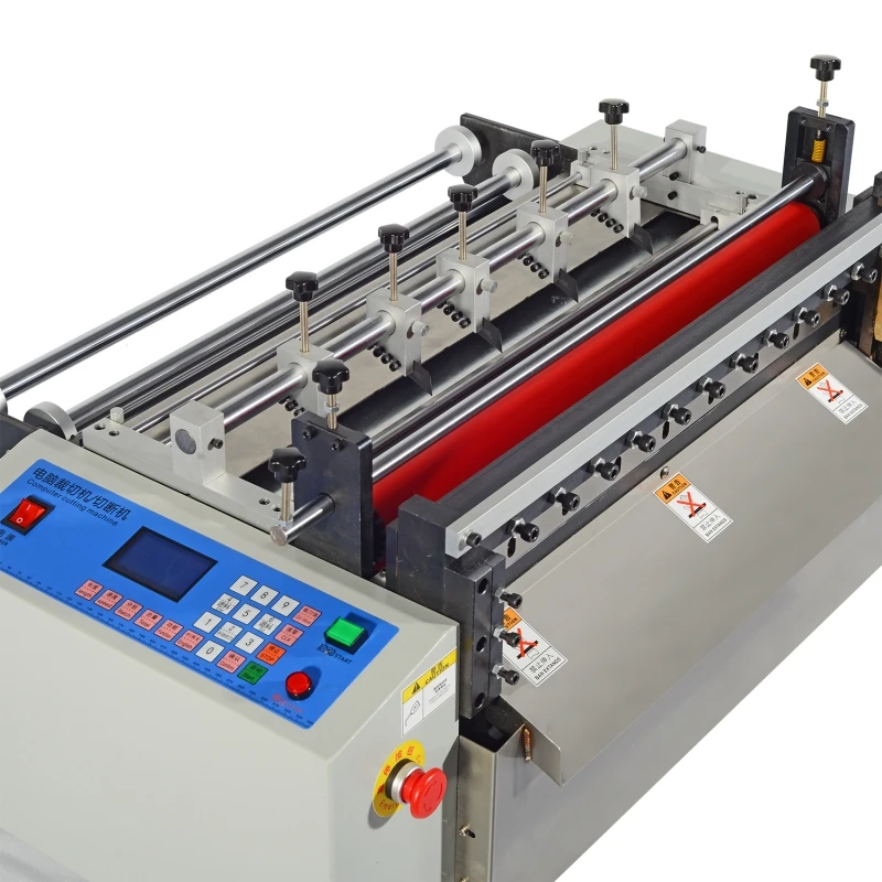 Cutting Machine PVC Roll Fabric Roll Cutting Machine PE Membrane Nickel Copper Foil  Roll to Sheet Cutting Machine