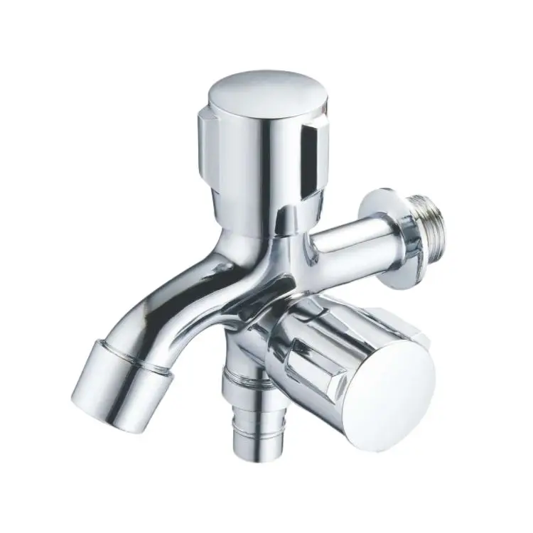 Hot Selling Washing Machine Faucet Mixer Double Dragon Head Valve Faucet Kitchen Modern Contemporary Stainless Steel Faucet 100