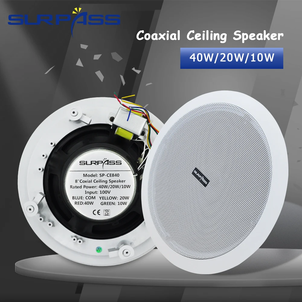 SP-CE840 Frameless Design Wall Speaker Inch Coaxial Ceiling