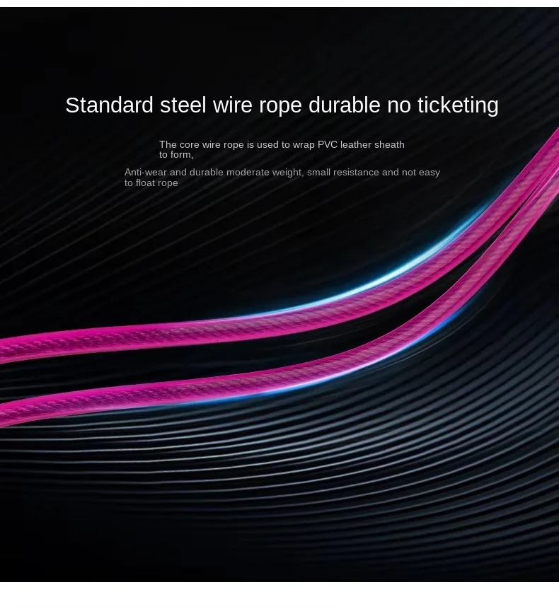 odm jump rope for fitness adults aluminium adjustable exercise fitness body building jumprope with steel wire-5