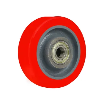 125mm/ 160mm/ 200mm Good Quality Industrial Heavy Duty Polyurethane Coated on Cast Iron Caster Wheels