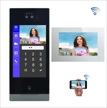 1080p video remote intercom system for apartments with face recognition ip outdoor station, remote unlocking from doordeer app
