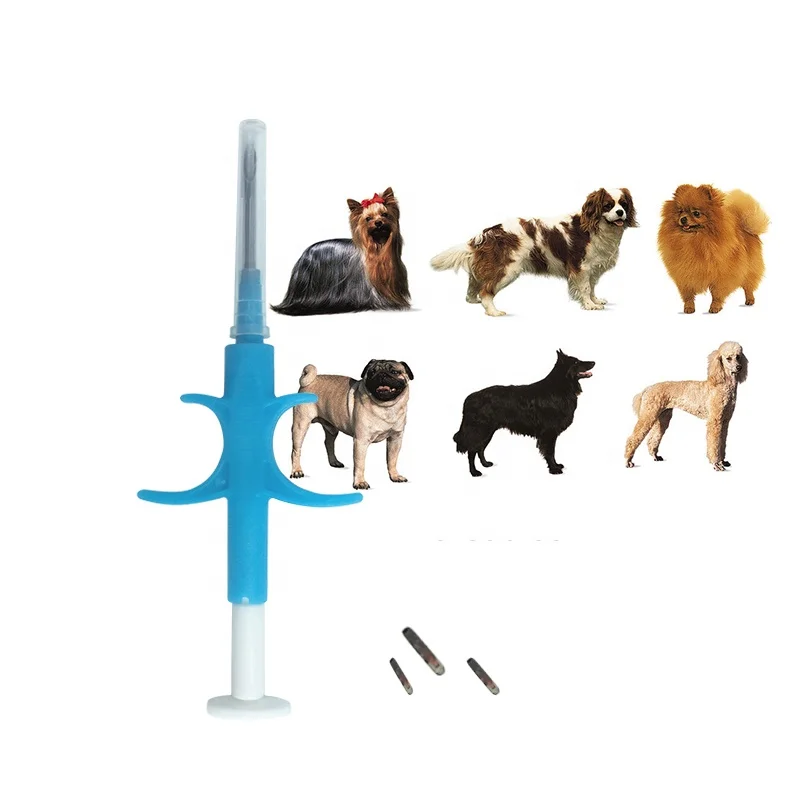 2 12x12 мм Икар ISO11784/785 FDX-B имплантации микрочип с шприц для идентификации