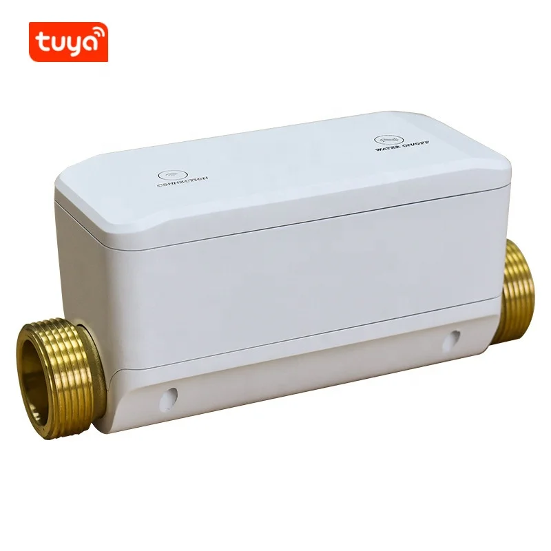 tuya wifi smart life flusso d'acqua misuratore di temperatura di pressione  di acqua acqua valvola di intercettazione automatica