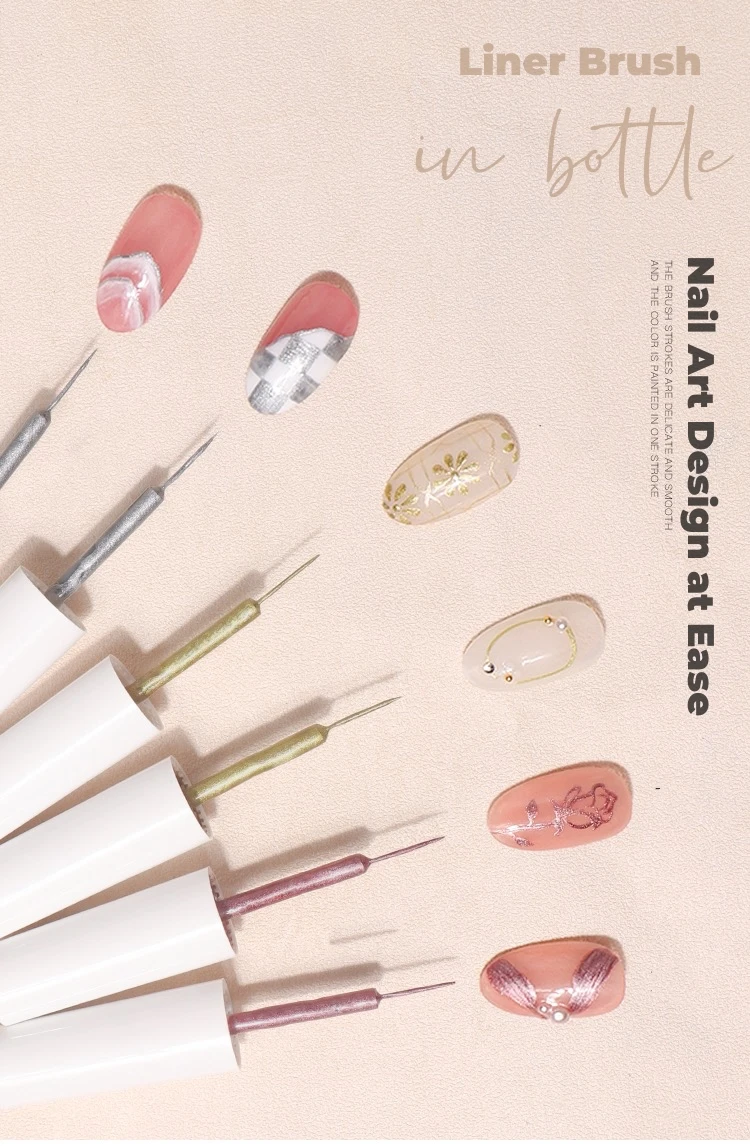 Mybeautynails Wholesales Metallic Liner Gels Paint 6 Colors Gel Nail