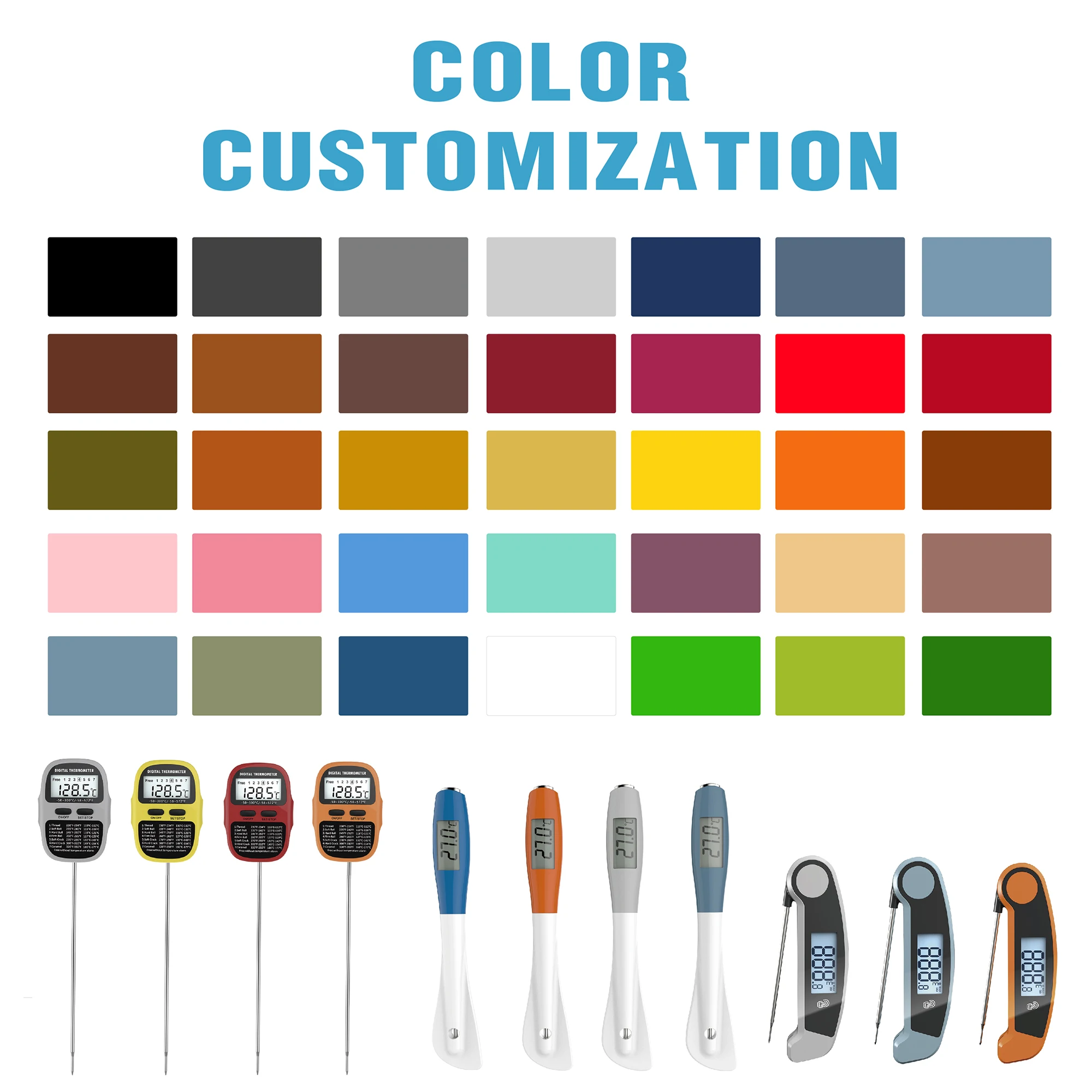 Digital LCD Display Silicone Spatula Thermometer Cooking Thermometer Chocolate  Thermometer