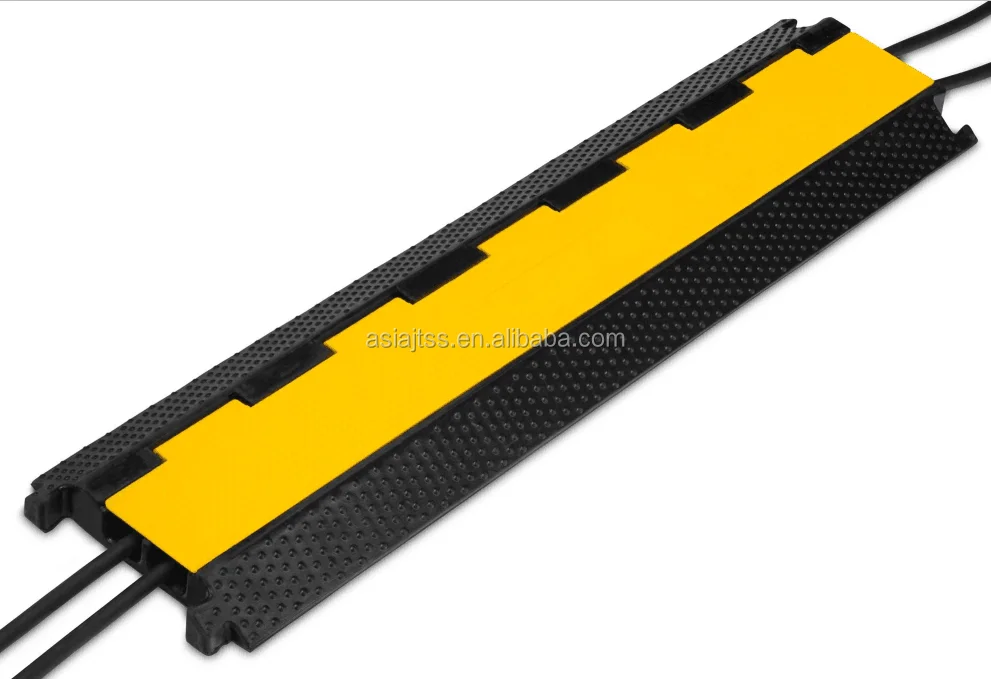 2 Channel Rubber Cable Protector Ramp ,Rubber Cable Cross Defender