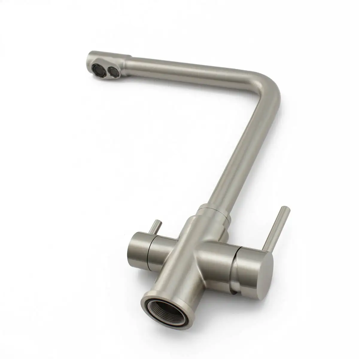 Double Handle 3 Way Stainless Steel Sink Mixer Tap With Reverse Osmosis Mixer Water Filter 3 in 1 Tap
