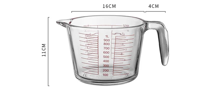 Измерительные инструменты термостойкая 500 мл 1000 чашка для молока и кофе стеклянная мерная выпечки с