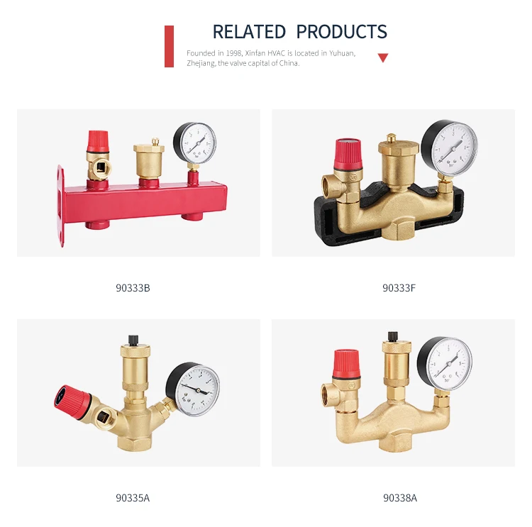 Brass Boiler Valve Boiler Components Boiler Safety Group Set With