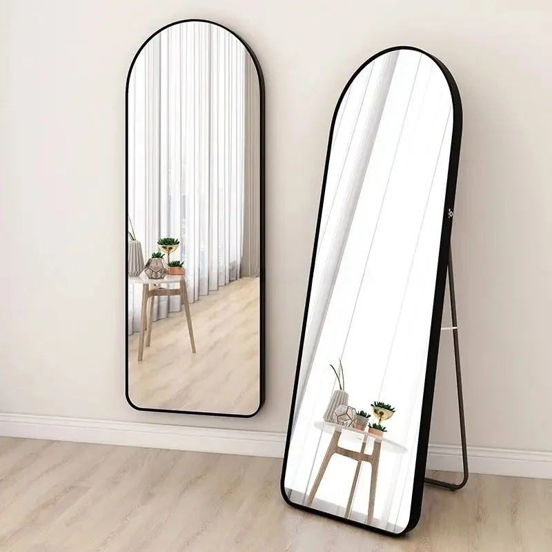 product aluminum alloy framed customized arch mirror modern large floor standing full length body wall dressing mirror-1