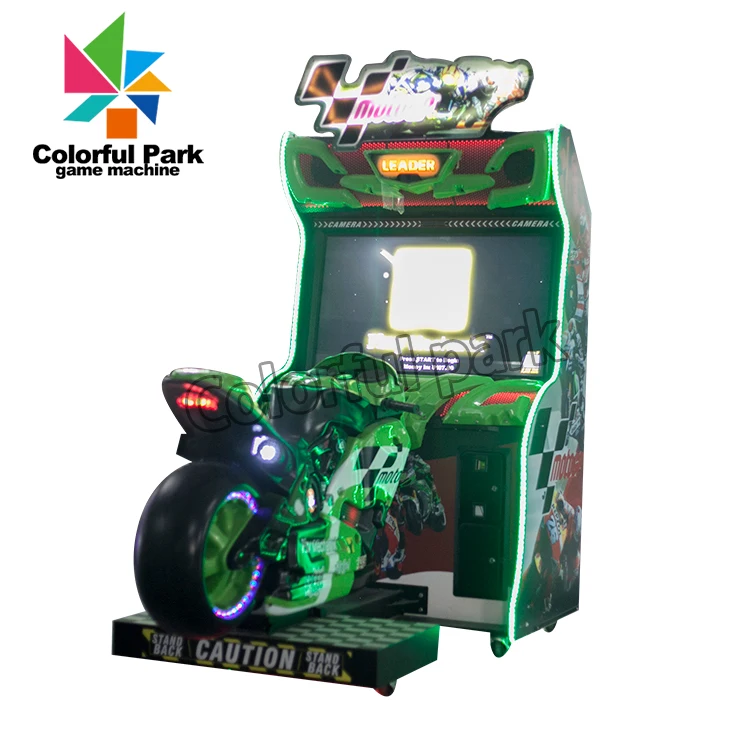 Colorful Park Coin Operated Motorcycles Video Games Racing Arcade Driving Moto Gp Simulator Arcade Game Machine
