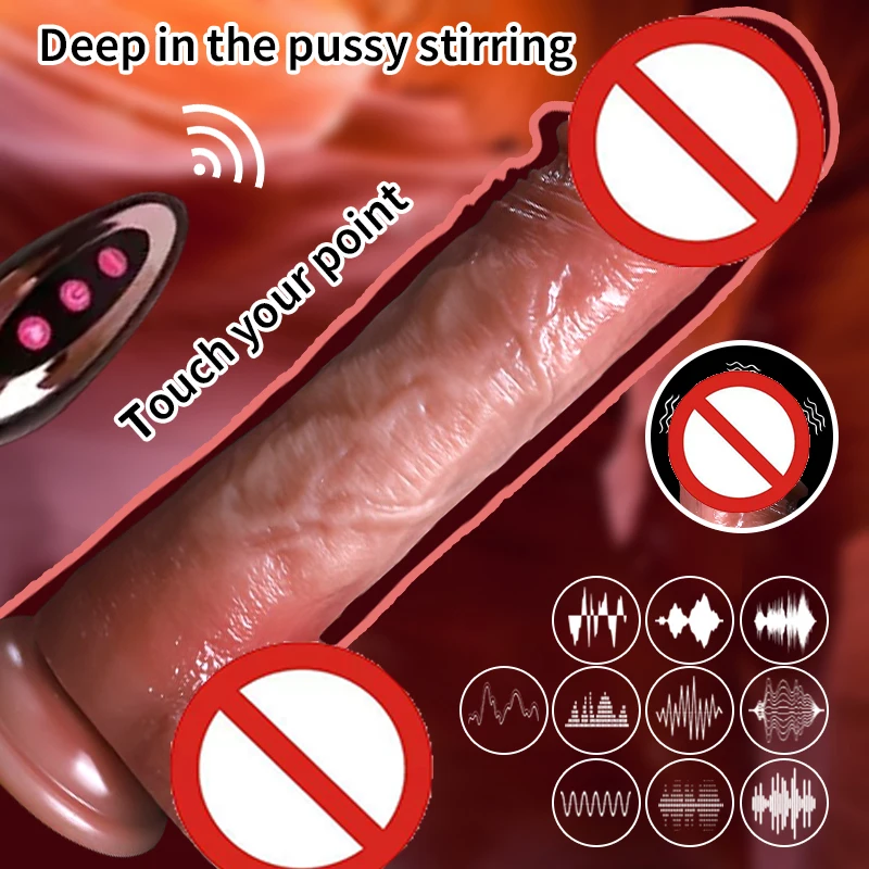 High Quality Soft Simulation Electric Dildo Hot Selling Auto Retractable Boomers for Female Masturbation