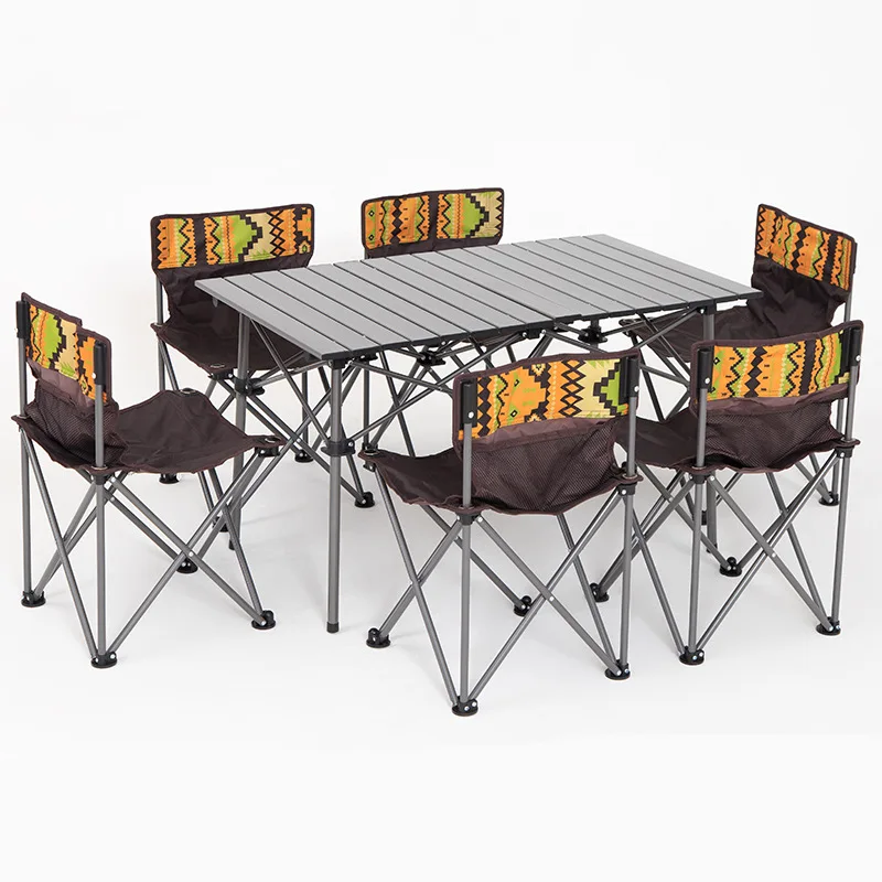 Chanodug Portable Aluminum Folding Camping Table Chairs Set For