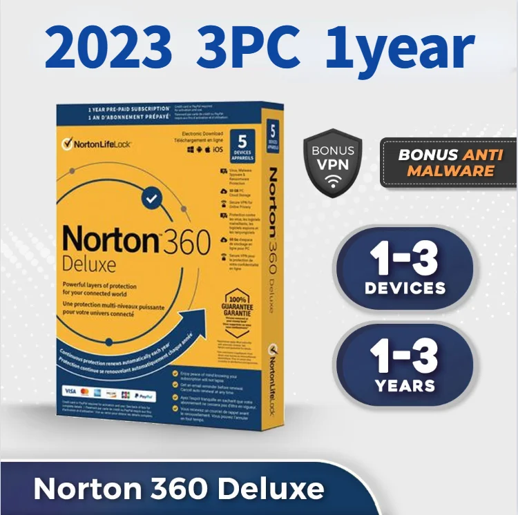 100 Activation Norton 360 Deluxe 1 Year 3pc Key 100 Activation Norton