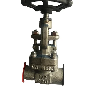API 602 designed gate valve forged stainless steel materials F304 socket weld 800LB 900LB 1500LB 2500LB