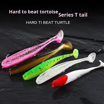 New T-tail Soft Bait Freshwater Bottom Fishing Fish Lure Soft Worm Lead Head Hook Micro Casting Bass Live Bait – Soft Lure – view 5