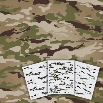 Camo Stencils For Spray Paint Reusable Camouflage Grass Bark