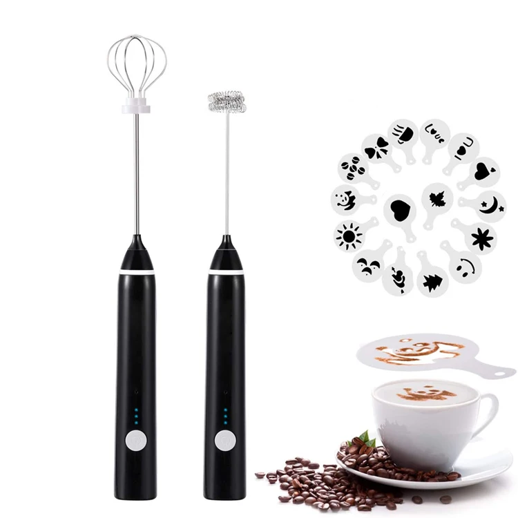 Foodville MF02 Rechargeable Milk Frother Handheld Foam Maker with