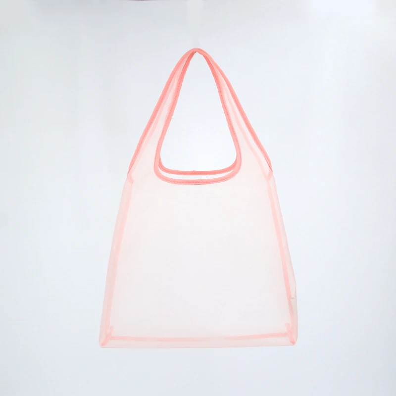 Custom Nylon Mesh Bag Fashionable Reusable Portable Tote for Shopping & Beach Carry Durable Storage Custom Logo