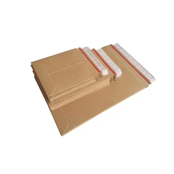 Factory Custom Logo Rigid Cardboard Mailer Hard Envelope A4 A5 Photo Documents Paper Shipping Envelopes Mailing Bag