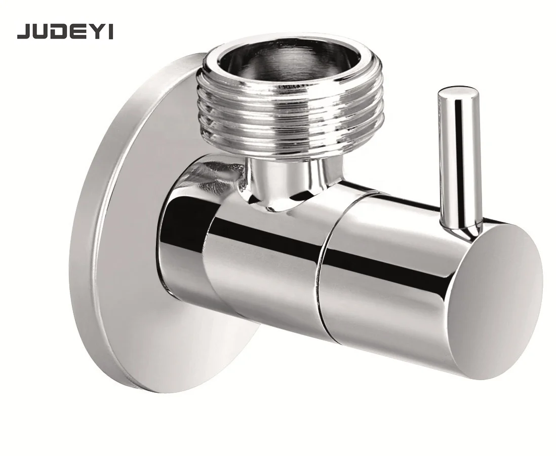 Стопорный клапан для воды, латунный угловой клапан для ванной комнаты, соединитель для унитаза, угловой клапан 1/2 дюйма