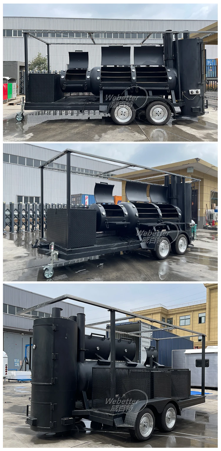 etter Barbecue Food Concession Trailer Mobile Small Deep Fryer Food