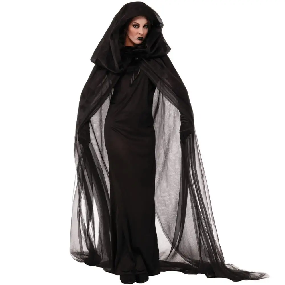 Uniforme De Cosplay De Vampiro De Bruxa Sexy Feminino Black Bodysuit Trajes  De Halloween Para Mulheres X0809 De $77,19