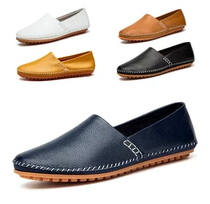 Plus Size New Loafer Boat Shoes Customized Logo Men's Fashion Casual Flat Slip on Driving Shoes
